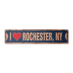I LOVE ROCHESTER NEW YORK Vintage Street Sign ny city state us wall road rustic