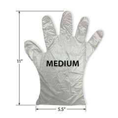 Poly Gloves – Medium – Single Use – 10,000 Gloves/Case – Food Grade Safe