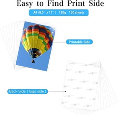 Creative 150 Sheets Sublimation Paper 8.5×11 – Biodegradable & Durable