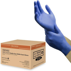 Chemo-Rated Fingertip-Textured Blue Nitrile Exam Gloves, Blue Medical Nitrile Gl