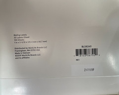 1 x 2 5/8 30,000 Mailing Address Shipping Labels Self Adhesive 1000 sheets of 30