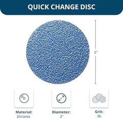 Benchmark Abrasives 2″ Zirconia Quick Change Sanding Discs, 36 Grit | Male R Typ