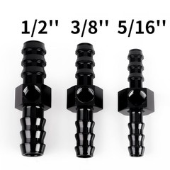 3/8″ Barb Inline Fuel Pressure Gauge Fitting Adapter with 1/8 NPT Plug Fitting