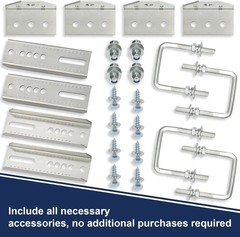 4PCS 8″ Swivel Top Bunk Bracket Kit For 1.5×3, 2×3,3×3 Boat Trailer Crossmember
