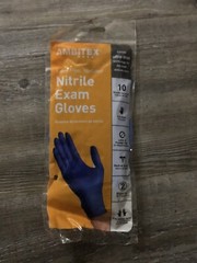 4 -Packs of 10 Ambitex SM Nitrile Powder Free Exam Gloves (40 pair of gloves) .