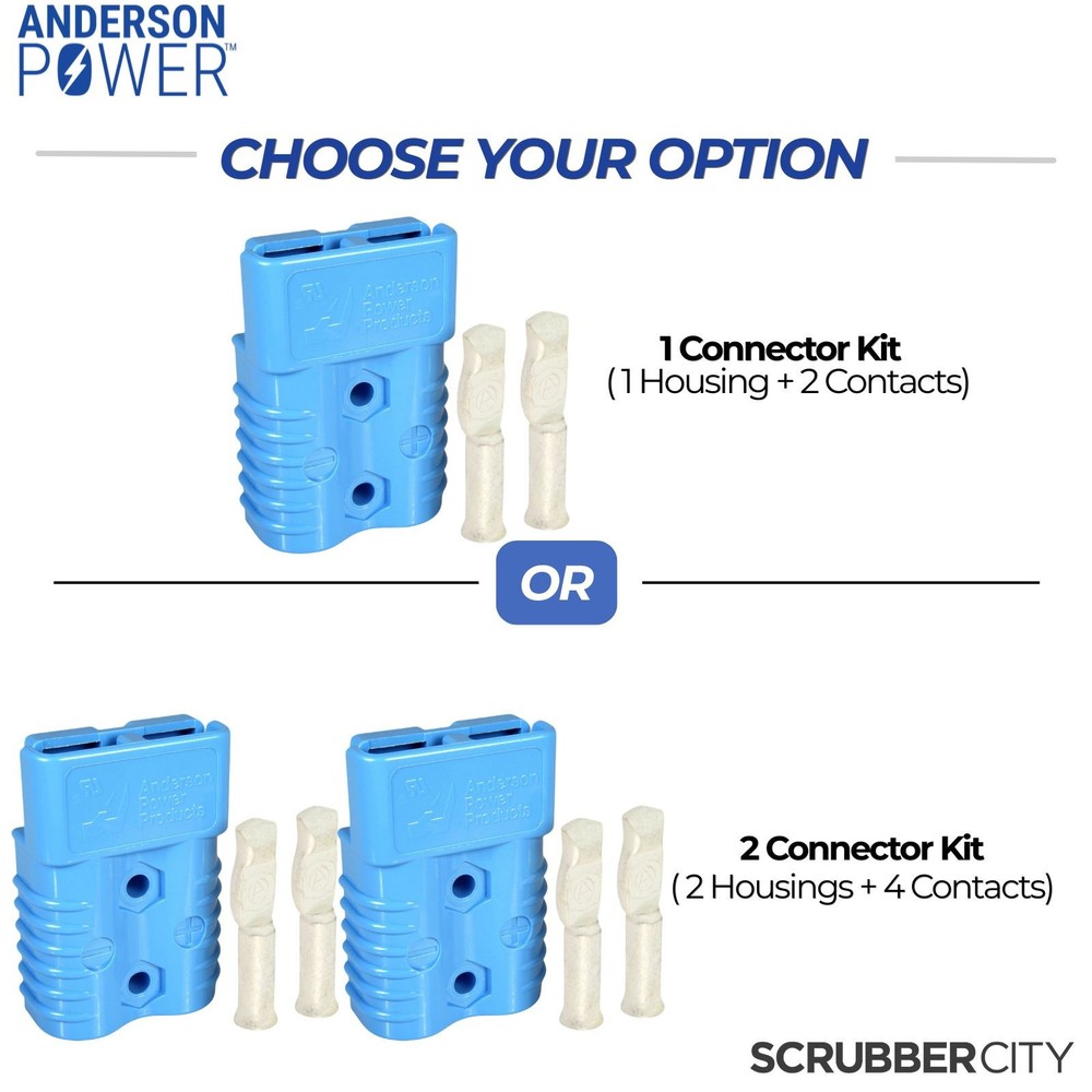 Anderson SB175 Power Plug Connector Kit | 175A 600V | Choose 6, 4, 2 or 1/0 AWG