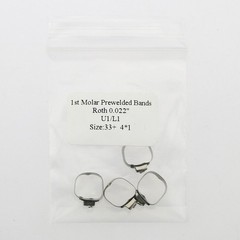 Orthodontic Pre-Welded 1st Molar Bands Roth .022 Buccal Tube Single 29-43+