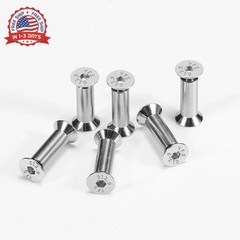 10 Packs Knife Handle Screws Rivets Bolts Fasteners,Hex Flat Head Screws for Bla