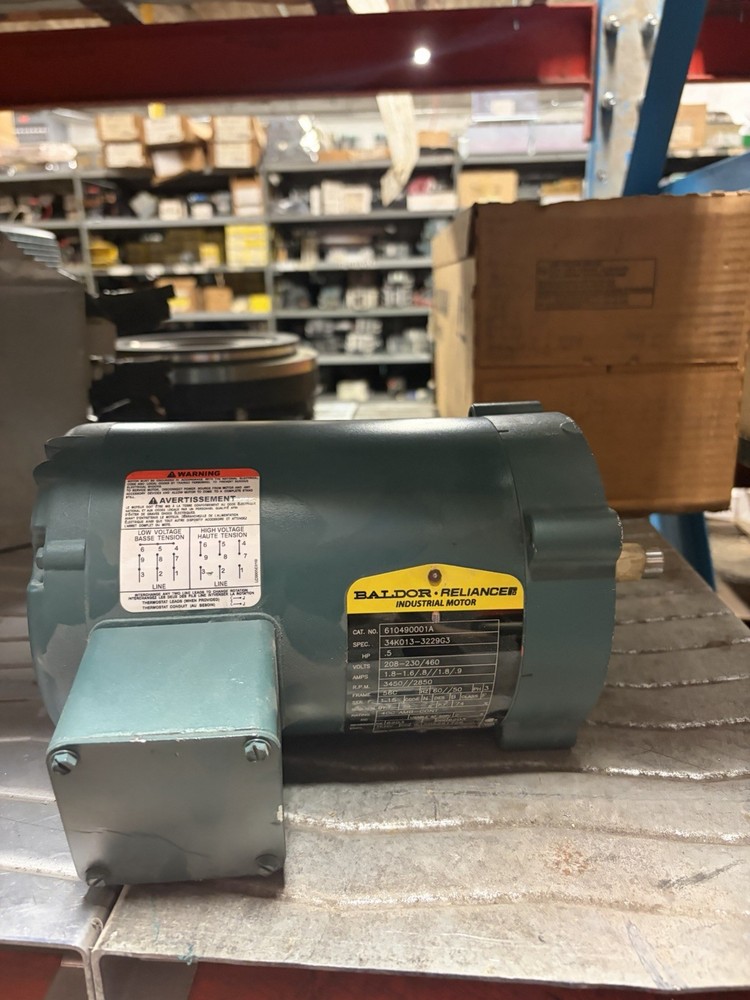 NEW NO BOX Baldor 610490001A 34K013-3229G3 0.5 HP 3 PH 208-230/460V Frame 56C