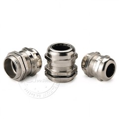 IP68 Waterproof Nickel Plated Brass Cable Glands M6-M100 / PG7-PG63