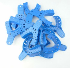 12 Pcs Dental Impression Trays Perforated Plastic Autoclavable Trays EASYINSMILE