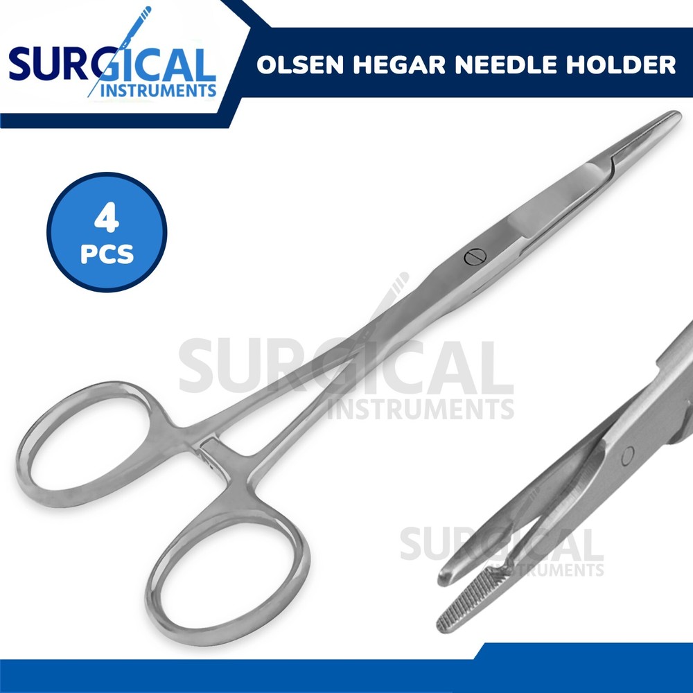 4 Pcs Olsen Hegar Needle Holder Driver 5.5″ Surgical Instruments German Grade