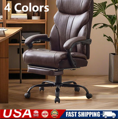 🚩Wide Ergonomic Computer Chair with Footrest, 500lbs Big and Tall Office Chair