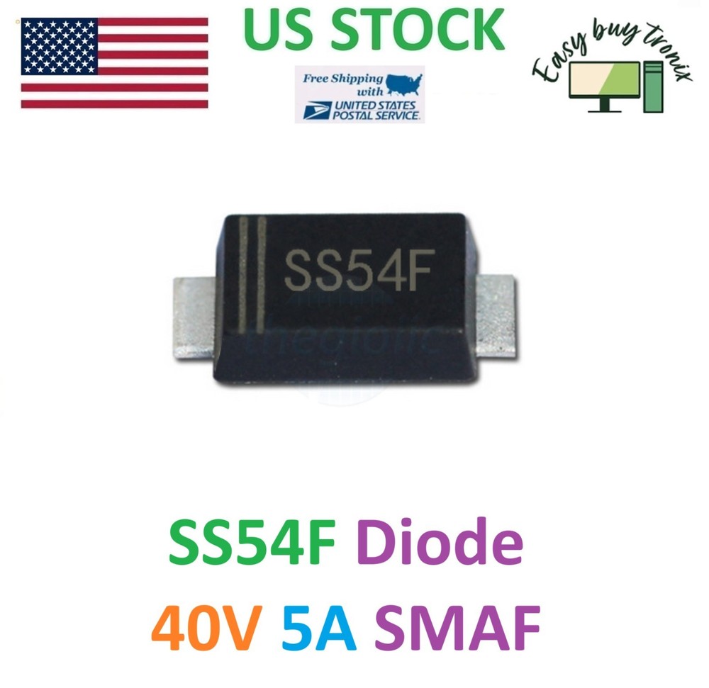20 PCS Schottky Diode 40V 5A 550mV 5A SMAF SS54F US STOCK