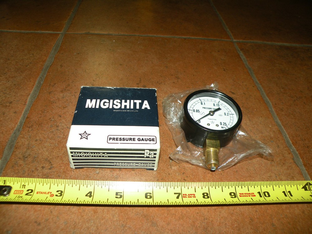 (1) Migishita Seiki Pressure Gauge AT 1/4 60 X 0.25 MPa 28538