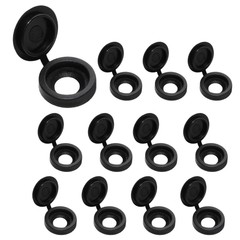 100 Pieces Black Screw Covers Caps,Plastic Hinged Screw Cover Caps,Fold Screw…