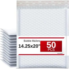 50 PC #7 14.25×20 Poly Bubble Envelopes Grey Padded Shipping Self Seal Mailers