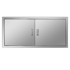 42W x 21H Inch Stainless Steel Outdoor Kitchen Access Door Double