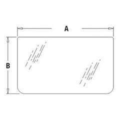 Glass AT154431 Fits John Deere 190 190E 490E 690ELC 790ELC 892 892ELC 992ELC