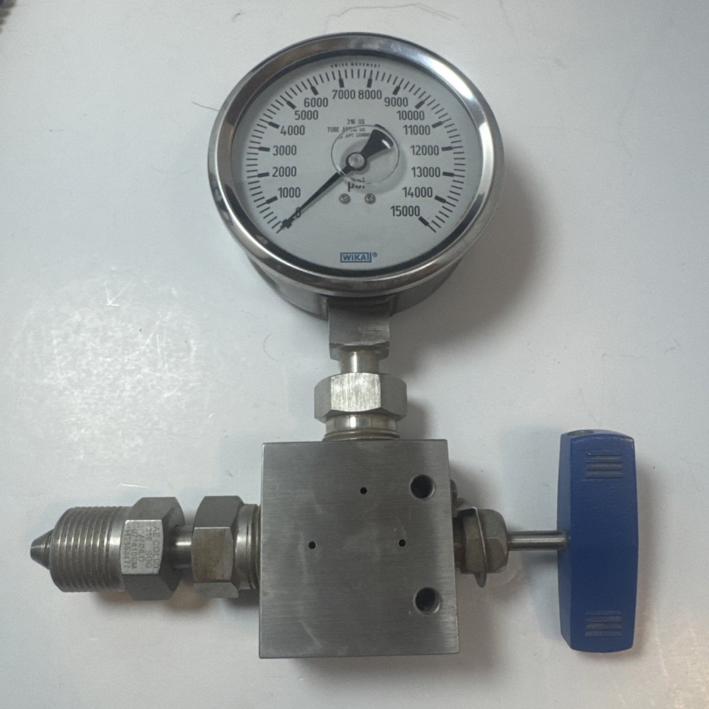 Autoclave Engineers 30VM9072-WO High Pressure Needle Valve MWP 30,000 PSI @ RT