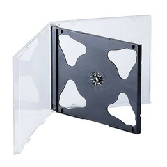 10 Pack Maxtek 10.4 mm Standard Double 2 Discs Capacity CD Jewel Case Black Tray
