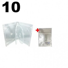 10 PREMIUM STANDARD Clear Blu-Ray 6 Disc Cases 14mm & 100 OPP Bags