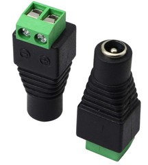 Dc 5.5 X 2.1mm Adapter 2.1 X5.5mm Female Barrel Power Jack To 2 Pin/way Female B