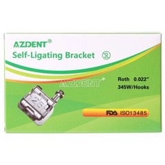 AZDENT Dental Orthodontic Self Ligating Brackets Braces Mini Roth 0.022 Hook 345