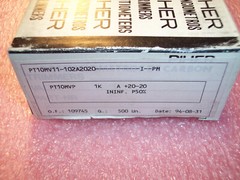 QTY (25) 1K Ohm 10mm CARBON TRIMMER POTENTIOMETERS PT10MV11-102A2020 PIHER