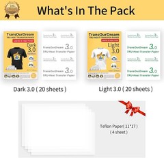 Tru-Heat Transfer Paper for Dark & Light Fabrics