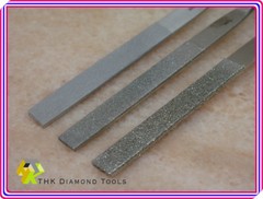 6 pcs 180mm ( 7″ inch ) Diamond coated FLAT & HALF ROUND glass files 3 GRIT SET