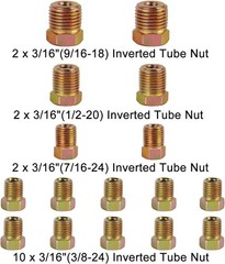 MuHize 25Ft 3/16 Inch Brake Line Kit Zinc Coated with Fittings