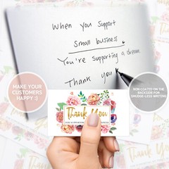 Thank You Cards Small Business (3.5 x 2 Inches – 100 pcs, 300GSM) by Modern 5th