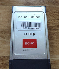 Echo Indigo IOx Digital Audio Express Card Interface For Notebooks w/ XP Drivers