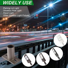 Side Tenon Adapter for Square Poles, Convert Slip Fitter Installation to Side Mo