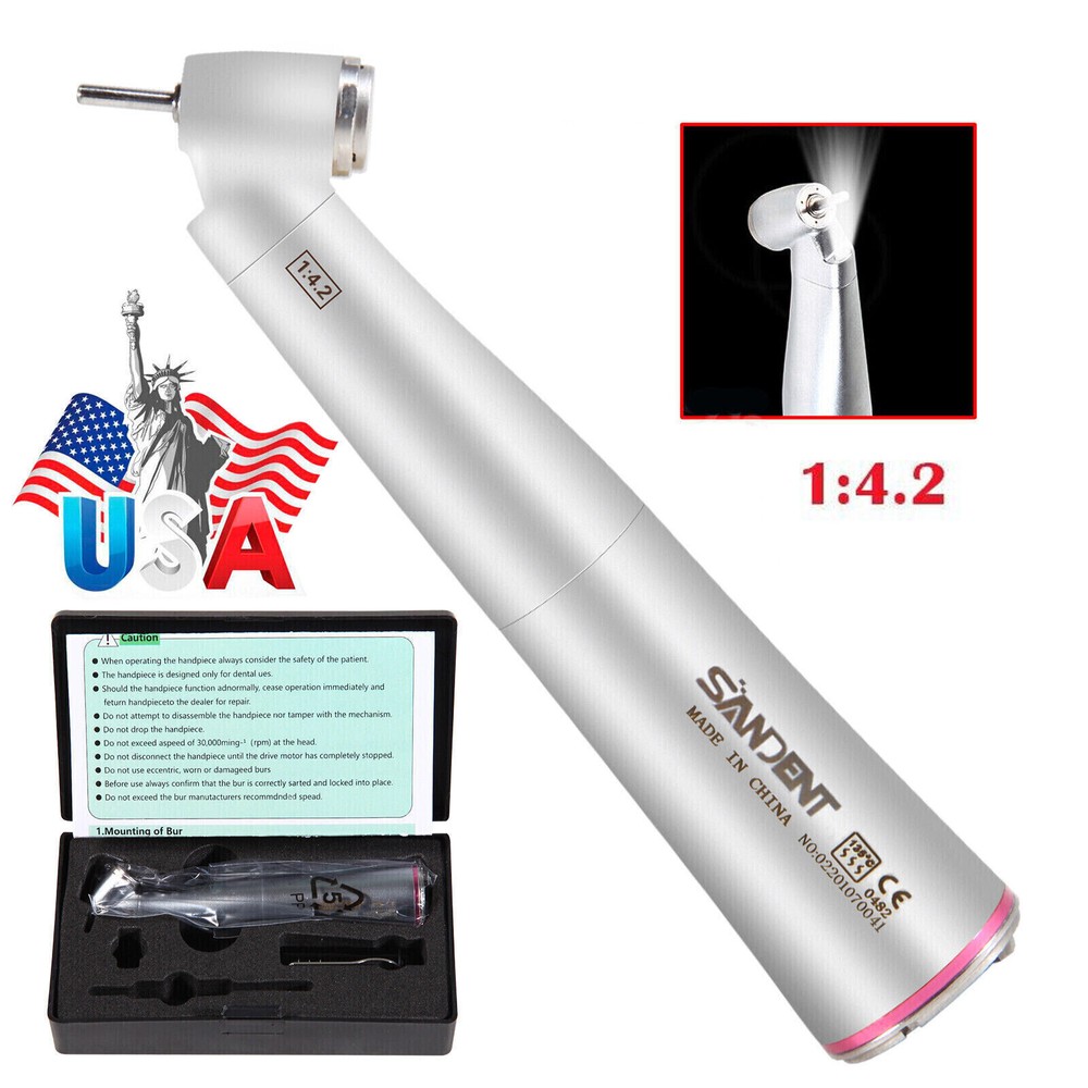 NSK Dental 1:4.2 Increasing 45 Degree LED Contra Angle Surgical handpiece USA