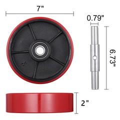 Pallet Jack Truck Steer Load Wheels Replacement Kit Full Set 20mm ID Bearings