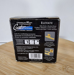 Gatco 4065 Robe Hook 4065 Brushed Brass Elevate NEW