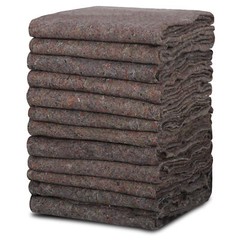 12 Moving Blankets 53×74 inch Heavy Duty Professional Quality Ultra Thick Gray