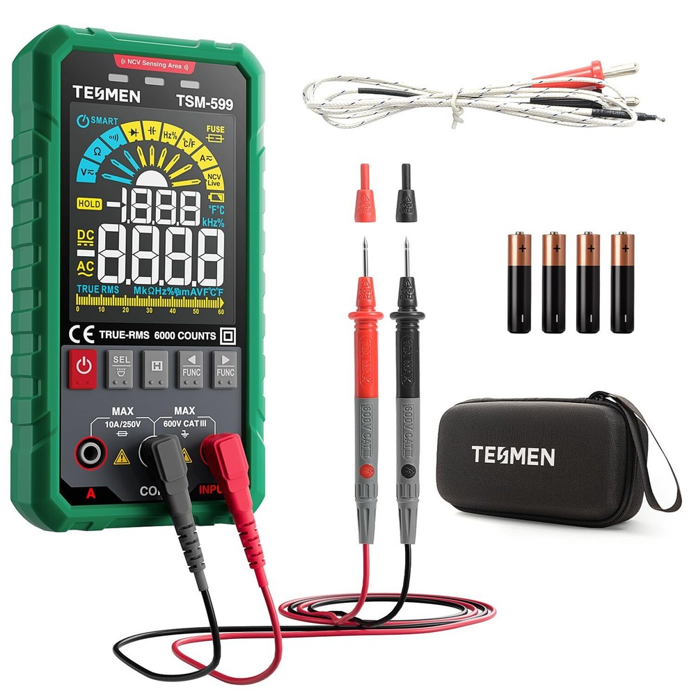 Tsm599 Smart Digital Multimeter Trms 6000 Counts Voltage Tester Volt Meter With