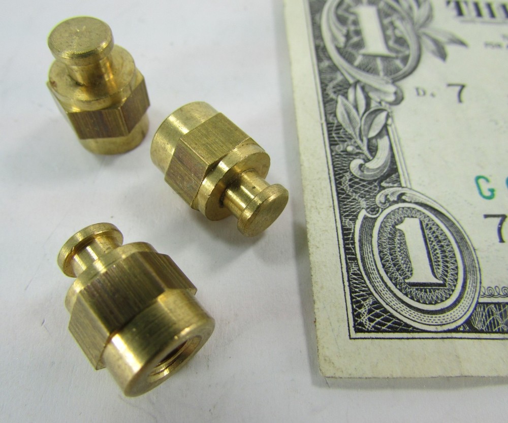 Lot 10 Solid Brass #10-32 Female Test Point Turret Post Alligator Clip Connector