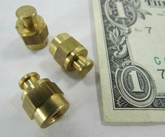 Lot 10 Solid Brass #10-32 Female Test Point Turret Post Alligator Clip Connector