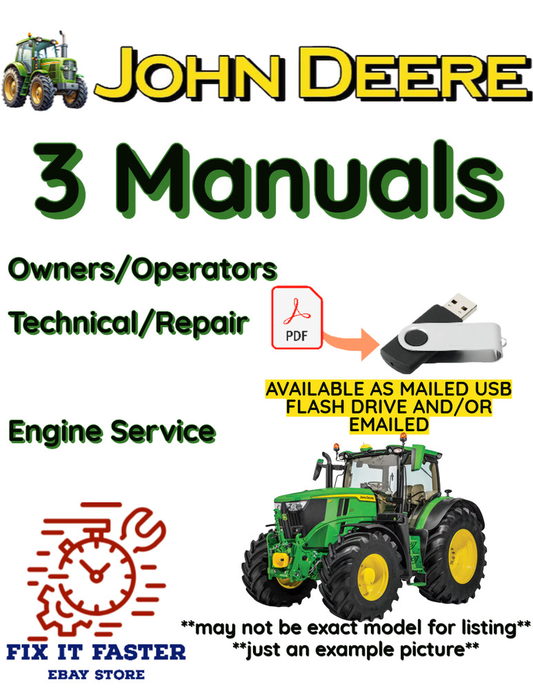 JOHN DEERE 5603 TRACTOR OWNER SERVICE REPAIR SHOP ENGINE MANUAL PDF FILE ON USB