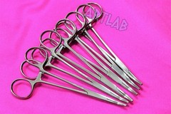 6 PC MOSQUITO HEMOSTAT FORCEPS 5.5″ CURVED STAINLESS STEEL SURGICAL MEDICAL
