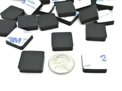 1″ Square x 3/16″ Tall Silicone Rubber Feet with 3M Adhesive for Jigs & Benches