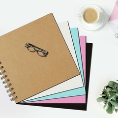 DIY Scrapbook Album 7×7 Inch, Hardcover Kraft Paper 7 Inch 40 Pages, Khaki