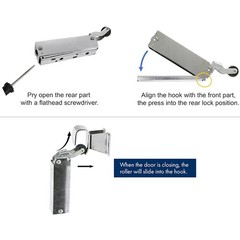 For Kason Door Closer,Concealed,Polished Chrome 11094000013 For Kason US
