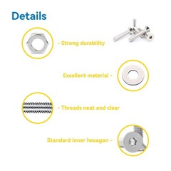 WZHUIDA 630 Pcs M3 Screws Assortment Kit, 630Pcs, Sliver