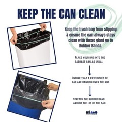 Plasticplace Rubber Bands for 95-96 Gallon Trash Can – 5 Pack