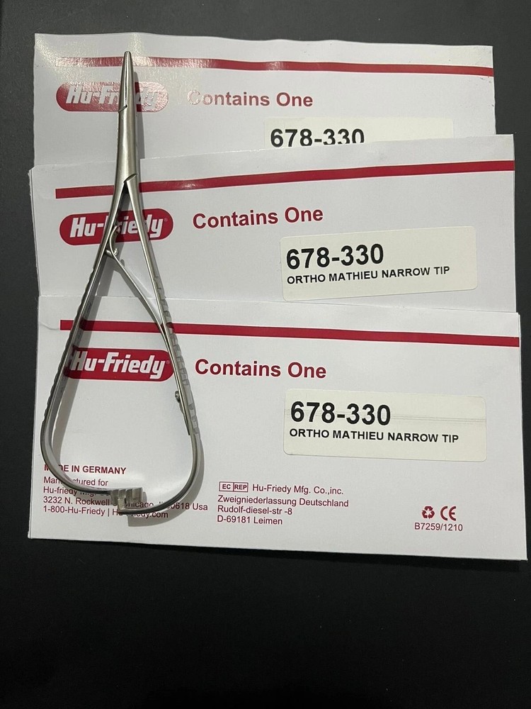 Lot of 3Pcs HU FRIEDY Mathieu Narrow Tip Orthodontic Plier | 678-330